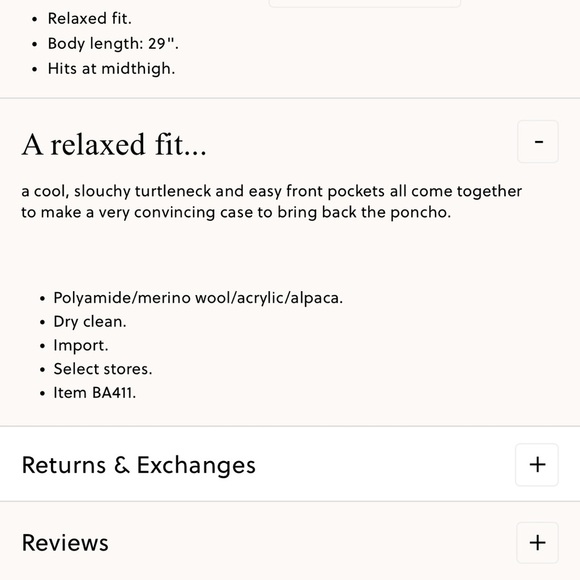 J.Crew Relaxed Turtleneck Poncho BA411 sz M/L - Picture 5 of 9